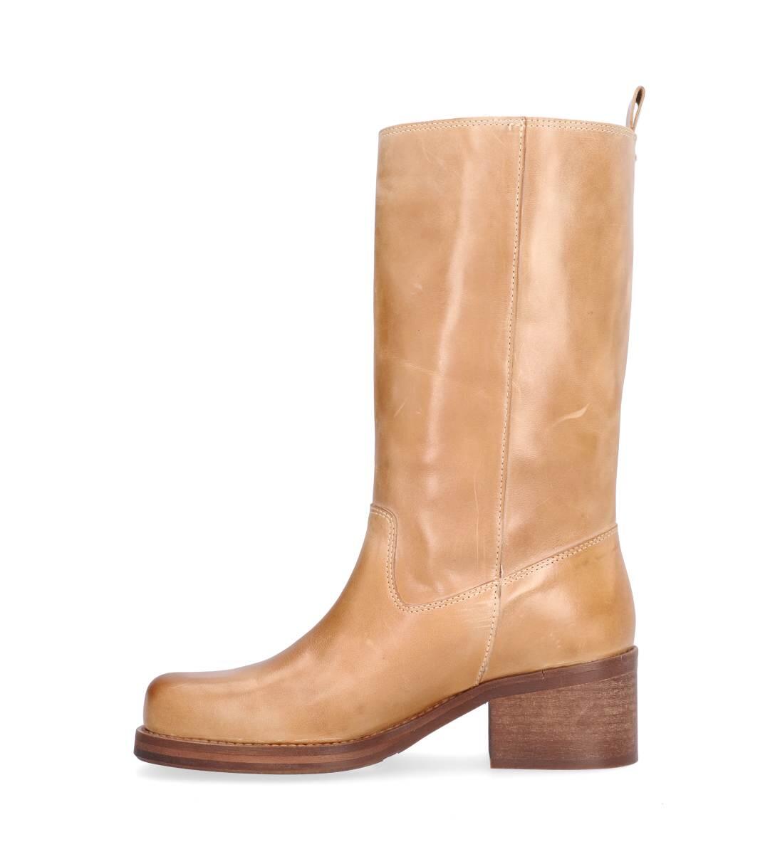 læderstøvle – Cognac calf
